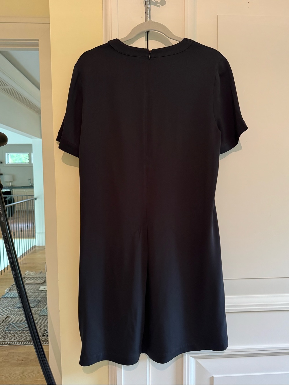 rag & bone Black Stretch Viscose Short Sleeve Shift Mini Dress Medium - Picture 2 of 4